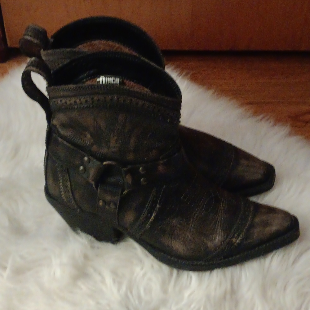 Black Leather Ankle Boots